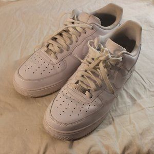 Nike Air Force 1 '07 Triple White Leather Sneaker Sizes 12 or 11.5